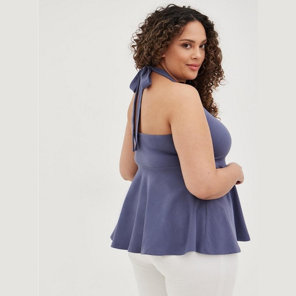 Torrid Foxy Halter Neck Peplum Top - Picture 2 of 5